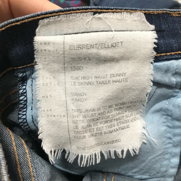 Paige Skyline Ankle Peg & Current/Elliot High Waist Skinny Townie Jeans size 25 - Picture 8 of 15